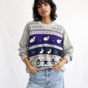 Vintage 80s Woolrich Wool Teacher Sweater